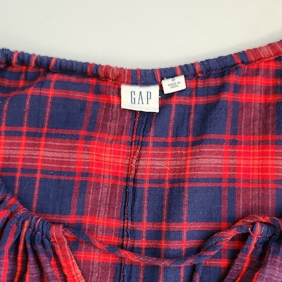 GAP Red and Blue Plaid Blouse - Picture 4 of 8